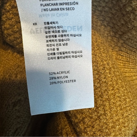 NWT Aelfric Eden Men’s Oversized Chunky Brown Cable Knit Fisherman Sweater Sz L - Picture 7 of 10